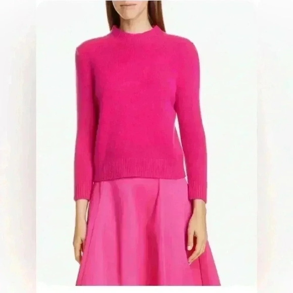 CO Women's V-Neck Sweater in Vibrant Pink - Picture 3 of 11